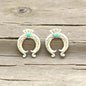 Naja Stud Earrings - Turquoise and Sterling Silver - Handcrafted Native American