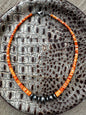 4MM to 8MM Graduated Heishe and Navajo Pearl Necklace - Sterling Silver and Spiny Oyster - Handstrung Native American