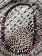 4MM to 8MM Graduated Heishe and Navajo Pearl Necklace - Sterling Silver and Spiny Oyster - Handstrung Native American