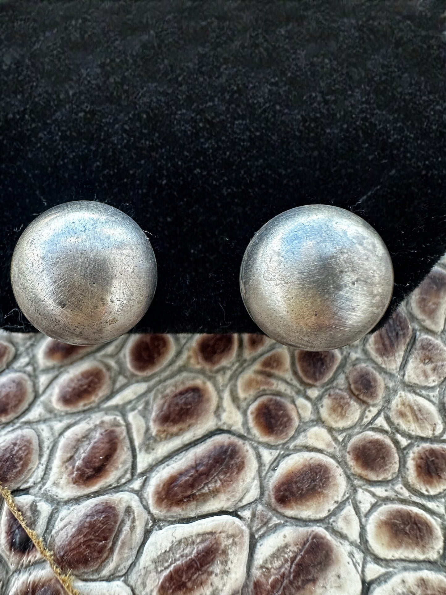 Authentic Navajo Pearl Stud Earrings - Handmade Native American - Sheryl Martinez