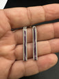 Dainty Hook Dangle Earrings – Sterling Silver, Purple Spiny Oyster Composite -  Authentic Native American Handmade -Allen Barney - Made in USA
