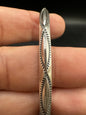 Skinny Stacker Cuff Bracelet – Sterling Silver -  Authentic Native American Handmade - American Sterling Silver - Made in USA – Leander Tahe