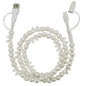 Upgrade 4-in-1 Multi-Function Chargers Pearl Design Charging Kit for Computer and All Phones - 1 meter Length