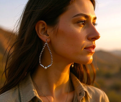 Sterling Silver 3mm-5mm Pearls - Dangle Earrings - Hand-Strung