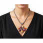 Larry Yazzie - Large Half Cluster Pendant – Genuine Spiny Oyster and Sterling Silver - Handmade Native American