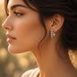 Flat Pearl Hoop Earrings - Braided Sterling Silver - Ready Made