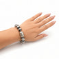 Sharon Cooley - Handmade Pearls & Barrel Bead Stretch Bracelet - Sterling Silver - Handmade Native American