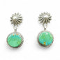 Solitaire - Turquoise and Sterling Silver - Drop Earrings - E. Richards - Handcrafted Native American