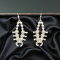 Sterling Silver Squash Blossom  - Hook Earrings - Handcrafted Native American