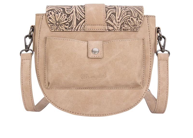 Montana West - Wrangler Women's Tooled Saddle Crossbody Handbag/Purse