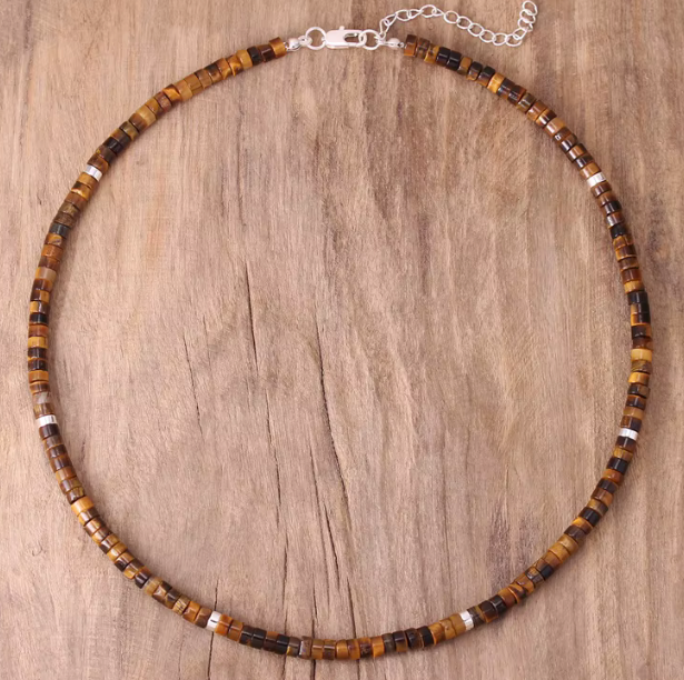 4MM Heishi Necklace – Genuine Jasper Quartz  - Ready Made