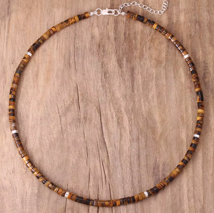 4MM Heishi Necklace – Genuine Jasper Quartz  - Ready Made