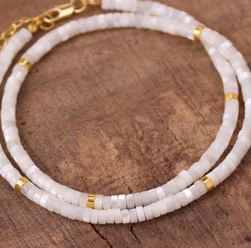 4MM Heishi Necklace – Genuine Jasper Quartz  - Ready Made