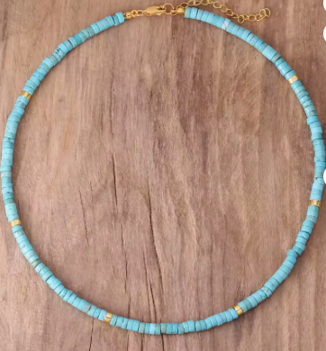 4MM Heishi Necklace – Genuine Jasper Quartz  - Ready Made