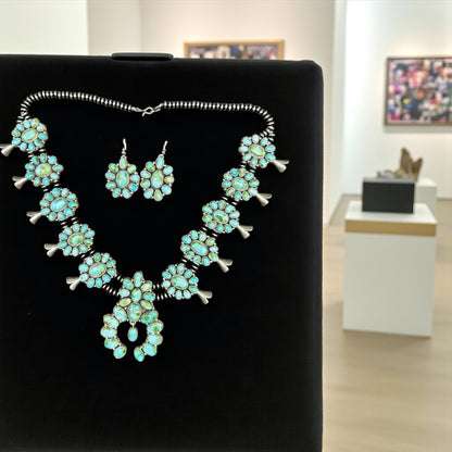 Squash Blossom - Sonoran Turquoise and Sterling Silver - Emer Thompson - Handcrafted Native American