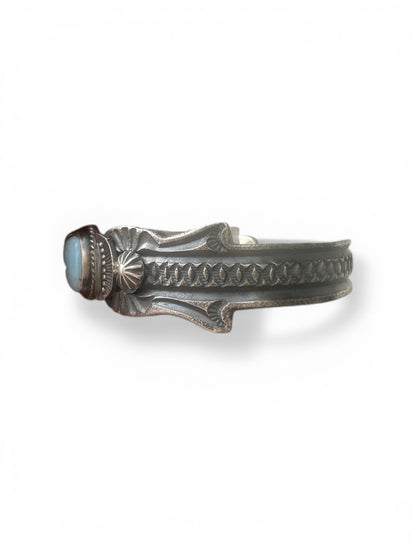 Kevin Billah - Sonoran Turquoise and Sterling Silver Women's Cuff - Handmade Native American