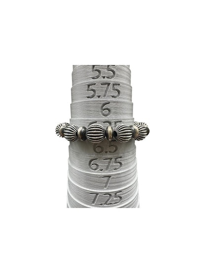 Sterling Silver Stretch Bracelet – 10MM Melon Beads –  Hand Strung Artisan Collection