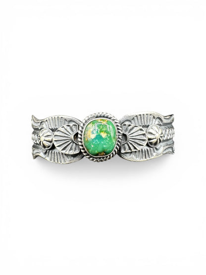 Kevin Billah - Sonoran Turquoise and Sterling Silver Women's Cuff - Handmade Native American