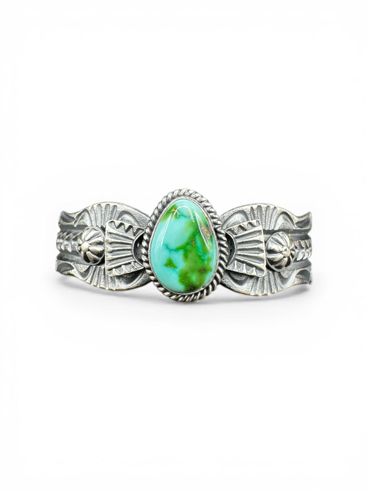 Kevin Billah - Sonoran Turquoise and Sterling Silver Women's Cuff - Handmade Native American