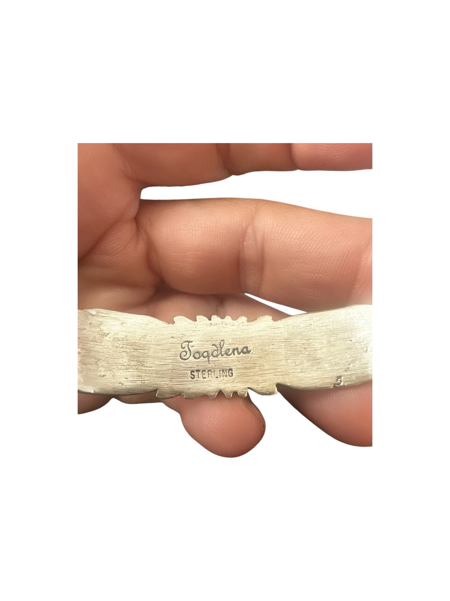 Sterling Silver Women's Cuff - Sterling Silver and Turquoise - Handmade Native American - Toadlena