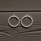 Sterling Silver 5MM Pearl Hoops- Hook Earrings - Handcrafted Native American