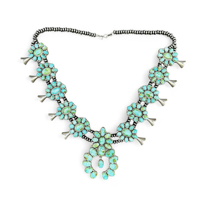 Squash Blossom - Sonoran Turquoise and Sterling Silver - Emer Thompson - Handcrafted Native American