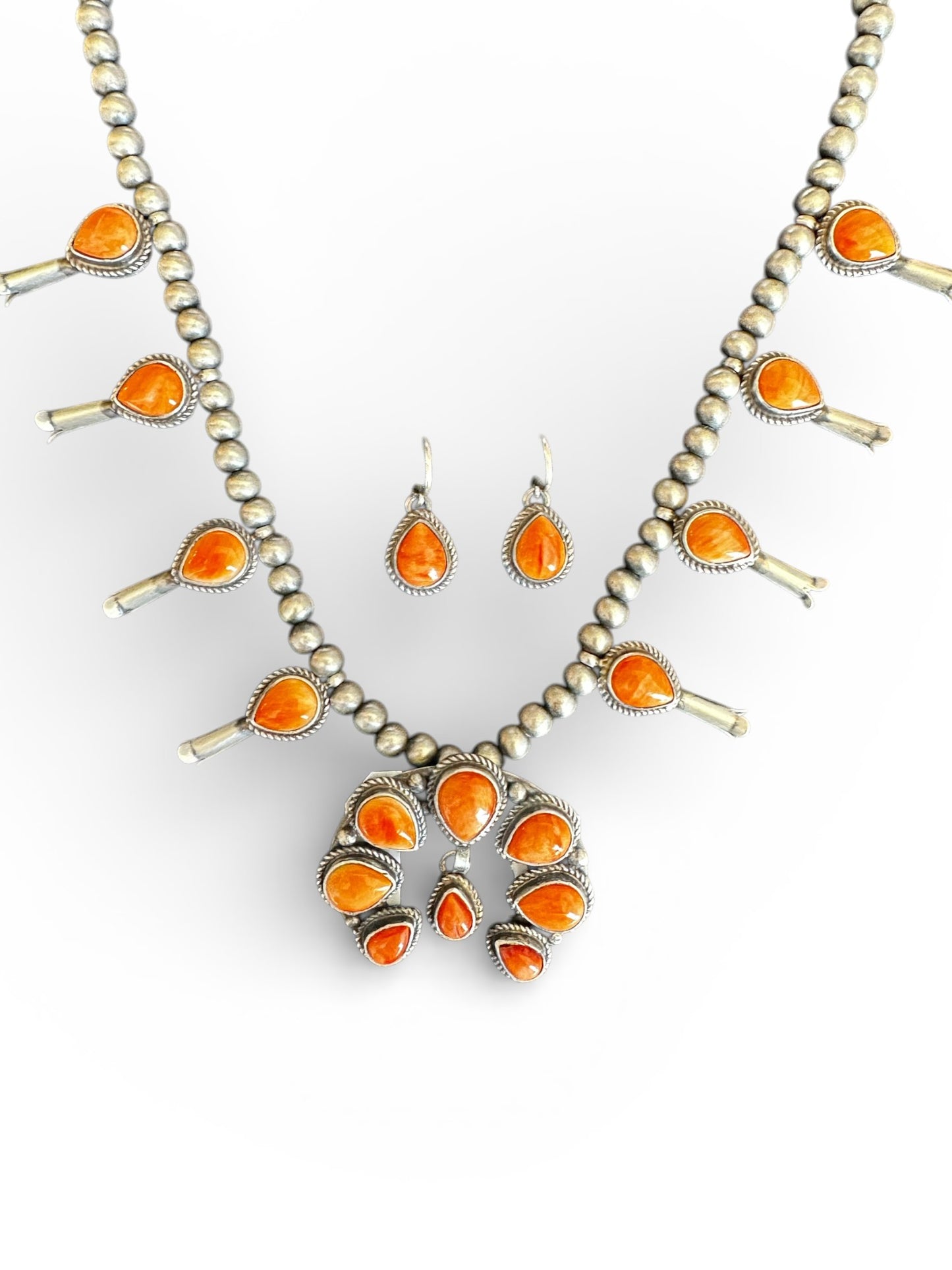 Shirley Henry – Mini Squash Blossom Set – Spiny Oyster – Handmade Native American