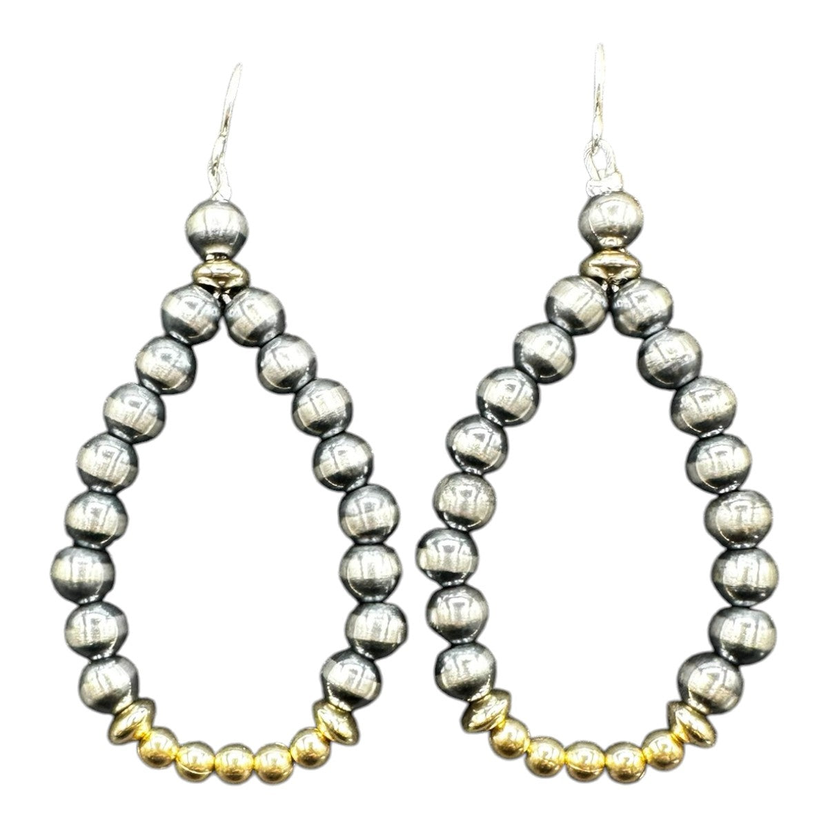 Teardrop - 5MM Pearls Dangle Earrings - Gold Filled & Sterling Silver - Hand Strung