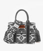 Wrangler -  Aztec Small Tote Crossbody and Card Case - 2 Piece Set - Coffee