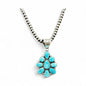 Ann Spencer - Cluster Pendant- Turquoise and Sterling Silver - Handcrafted Native American