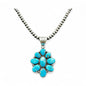Ann Spencer - Cluster Pendant- Turquoise and Sterling Silver - Handcrafted Native American