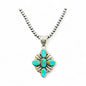 Pat Yazzie - Cluster Pendant - Turquoise and Sterling Silver - Handcrafted Native American