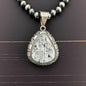 Larry Moss Yazzie - White Buffalo and Sterling Silver - Solitaire Pendant - Handcrafted Native American
