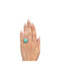 Medium Cabochon Oval Ring - Genuine Turquoise & Sterling Silver - Artisan Collection