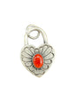 Small Heart Pendant - Sterling Silver & Genuine Turquoise - Handmade by Patricia Yazzie