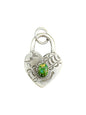 Small Heart Pendant - Sterling Silver & Genuine Turquoise - Handmade by Patricia Yazzie