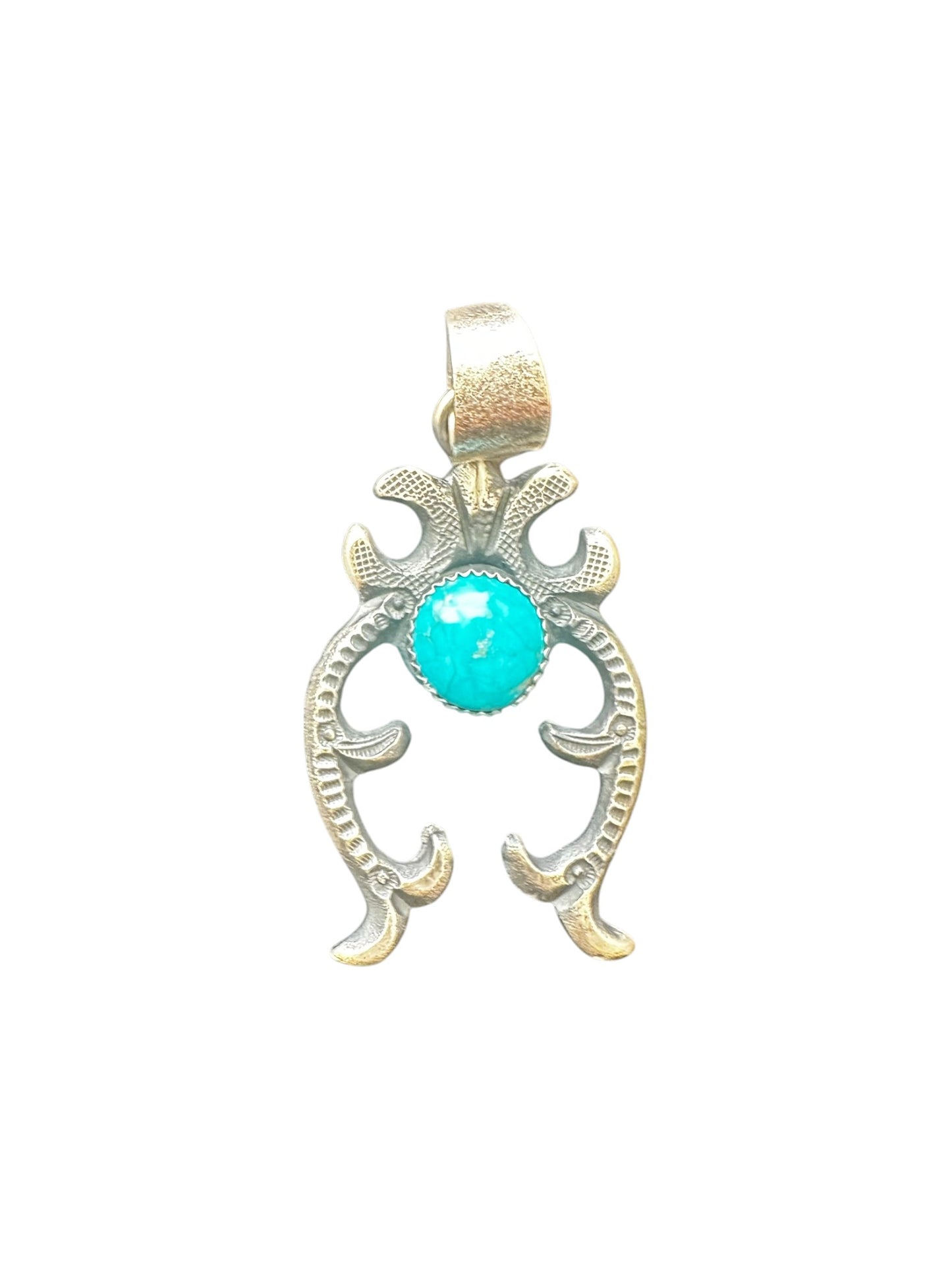 El Billah - Naja Pendant - Kingman Turquoise &  Sterling Silver - Handmade Native American