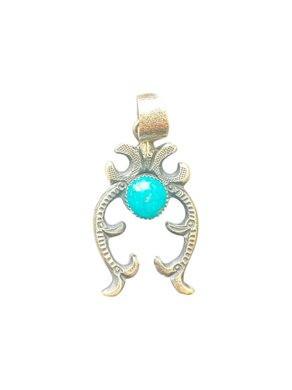 El Billah - Naja Pendant - Kingman Turquoise &  Sterling Silver - Handmade Native American