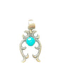El Billah - Naja Pendant - Kingman Turquoise &  Sterling Silver - Handmade Native American