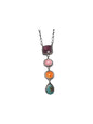 Medium Lariat Necklace – Sterling Silver, Turquoise, Spiny Oyster, Queen Pink Conch -  Authentic Native American Handmade – Letricia Largo
