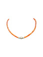 4MM Heishi Necklace – Genuine Red Spiny Oyster with Sterling Silver Pearl - Handmade Native American | Pueblo Craft | New Mexico, USA