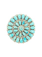 Zuni Cluster Pendant & Brooch - Sterling Silver and Turquoise - Handmade Native American - Lorraine Waatsa