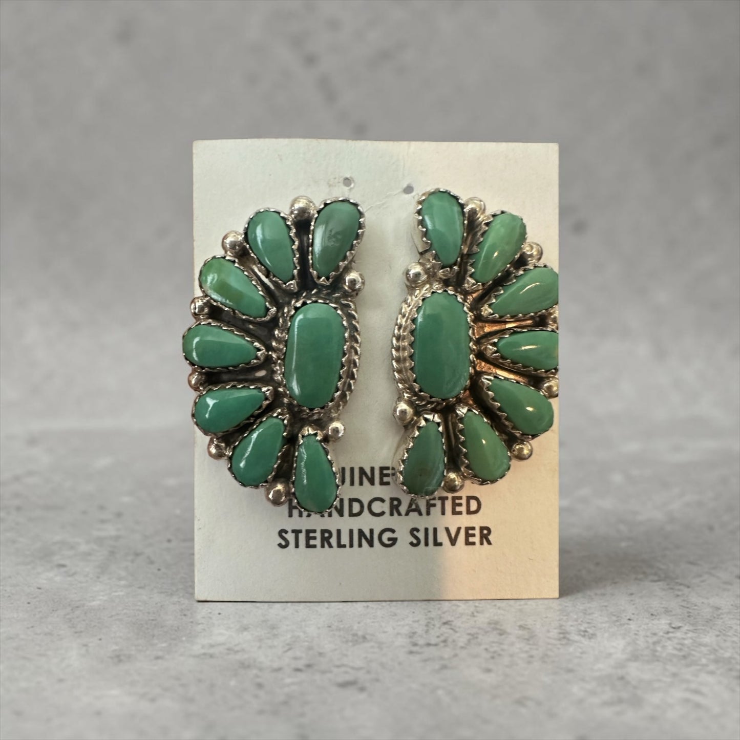 Statement Multi Cluster Necklace Set  – Sterling Silver and Genuine Sonoran Turquoise -  Handmade Native American – Arthur J. Williams