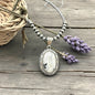 Larry Moss Yazzie - White Buffalo and Sterling Silver - Solitaire Pendant - Handcrafted Native American
