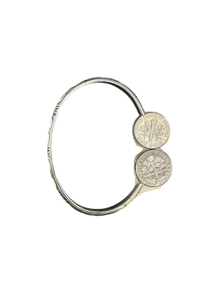 Skinny Stacker Cuff Bracelet – Sterling Silver -  Authentic Native American Handmade - American Sterling Silver - Made in USA – Leander Tahe