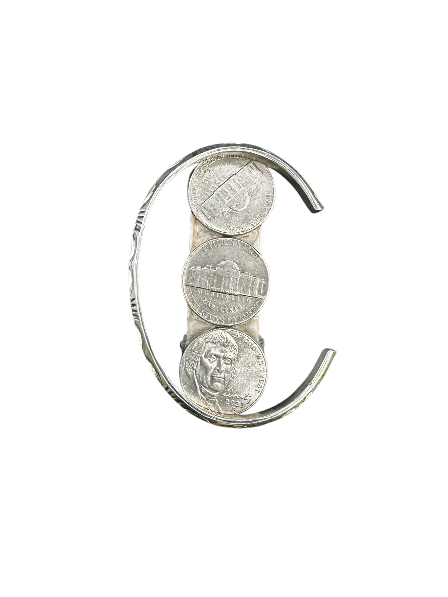 Skinny Stacker Cuff Bracelet – Sterling Silver -  Authentic Native American Handmade - American Sterling Silver - Made in USA – Leander Tahe