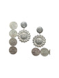 Large Concho Drop Earrings - Sterling Silver - Handmade by Eugene Charley