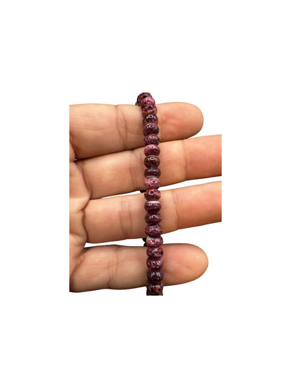 6MM Rondelle Stretch Bracelet - Purple Spiny Oyster –  Hand-Strung Artisan Collection