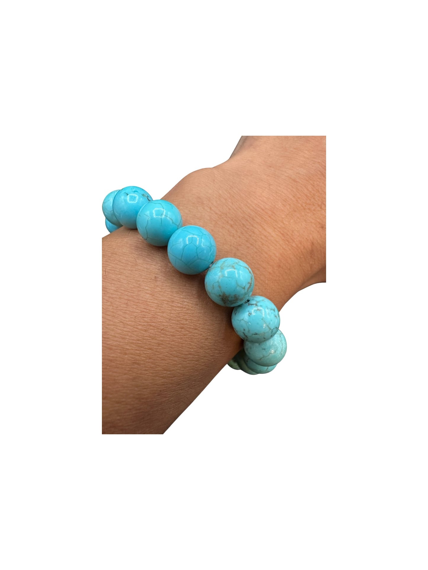 10MM Turquoise Agate Beads – Stretch Bracelet Artisan Collection