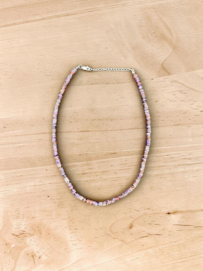 4MM Heishi Necklace – Genuine Jasper Quartz  - Hand-strung Artisan Collection